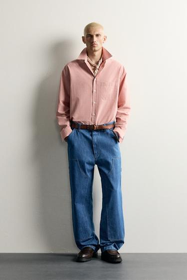 CAMISA RELAXED FIT BOLSILLO - Rosa tiza de Zara - Imagen 0