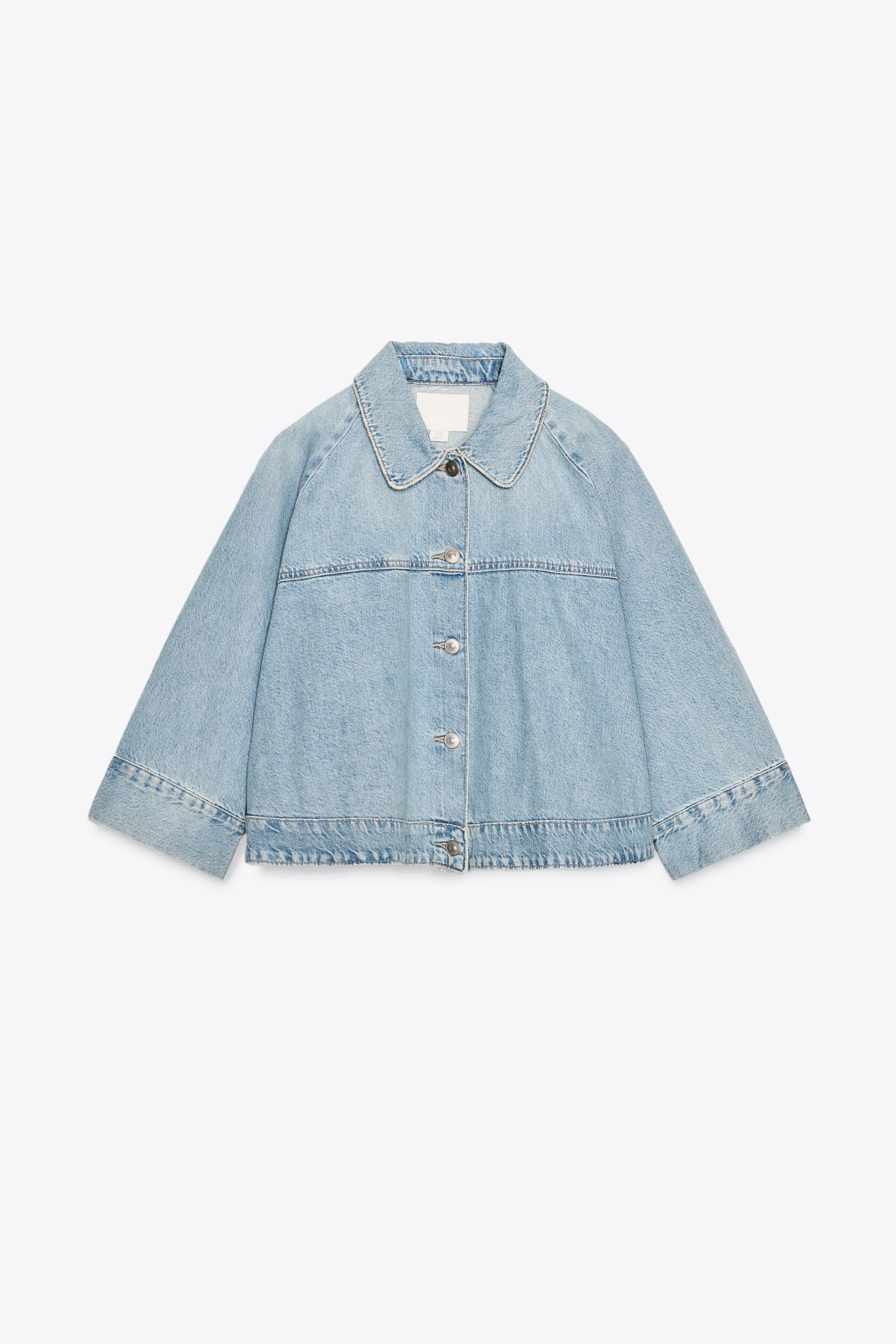 TRF デニムケープジャケット - ミディアムブルー | ZARA Japan