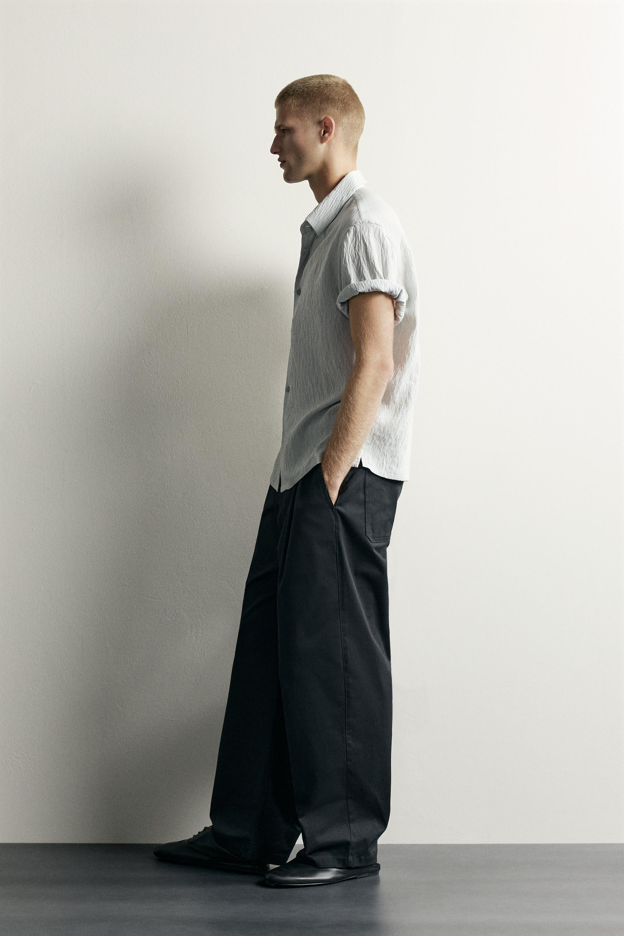 CHEMISE FLUIDE COUPE DÉCONTRACTÉE TEXTURÉE