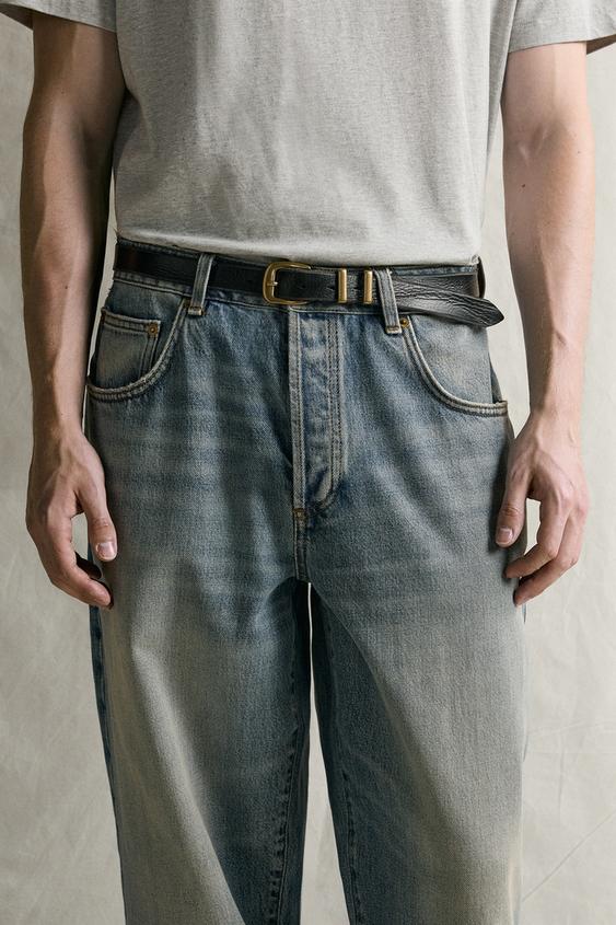 LEATHER BELT - Black by Zara - Image 0