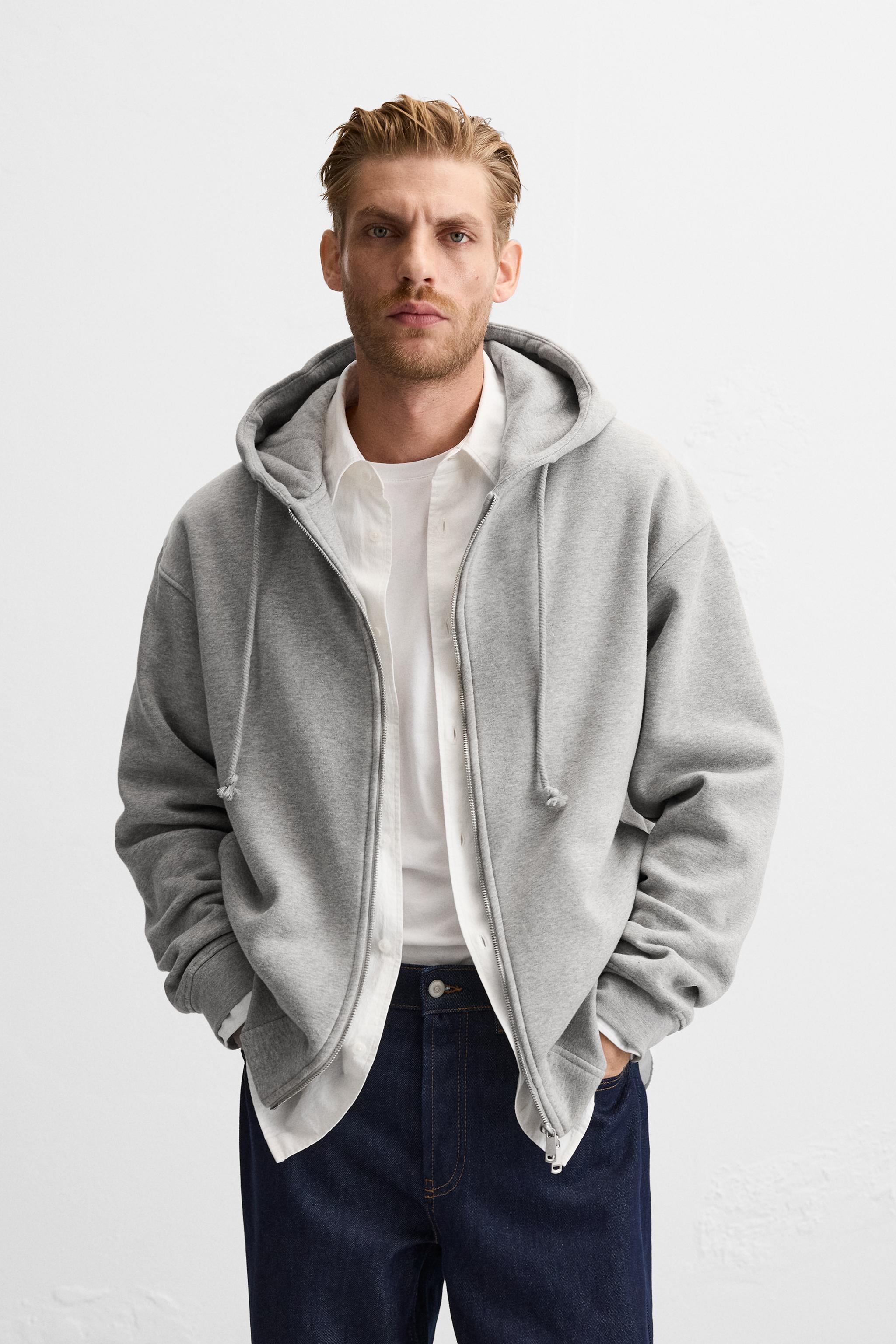 Zara zip hoodie sale