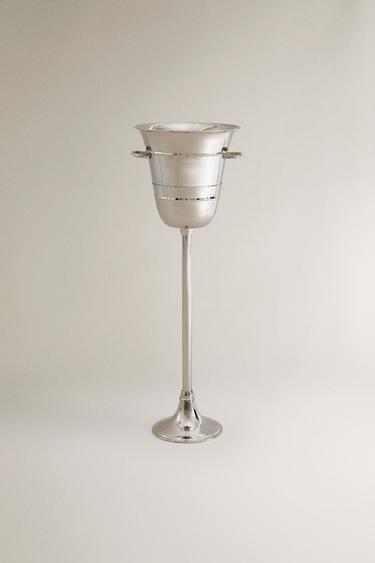 BRASS SPARKLING WINE COOLER WITH FLOOR STAND - Steel by Zara