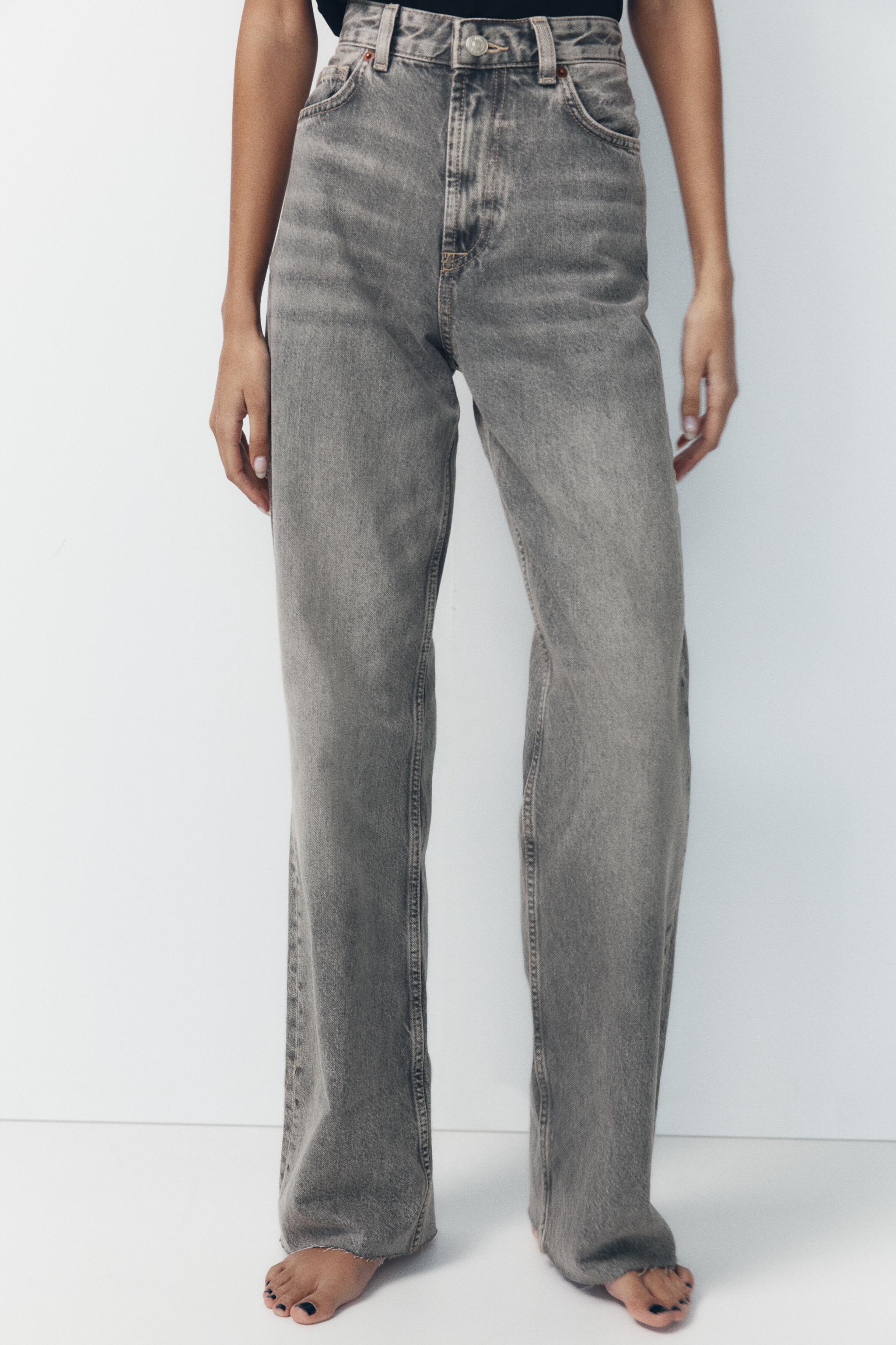 TRF HIGH RISE WIDE LEG JEANS - Blue | ZARA United States