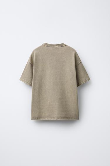 SLOGAN KNIT T-SHIRT - Rust by Zara - Image 1