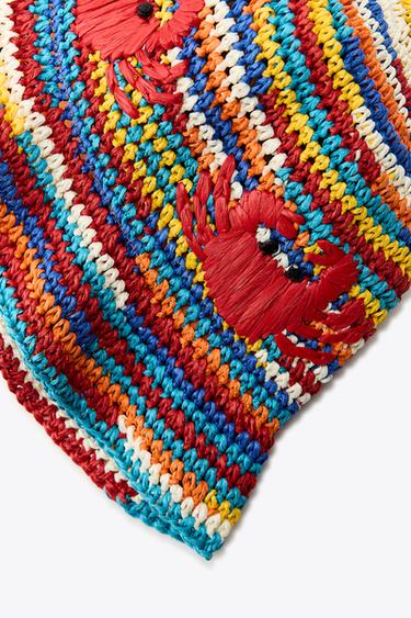 CHAPEAU MULTICOLORE TRESSÉ CRABE - Multicolore de Zara - Image 3