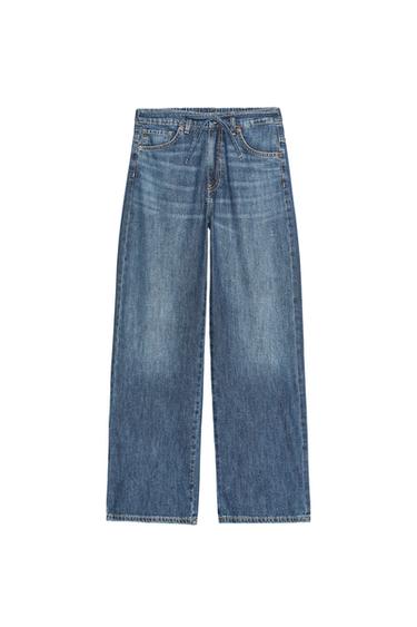 JEANS DENIM TRF RELAXED TIRO MEDIO - Marino de Zara