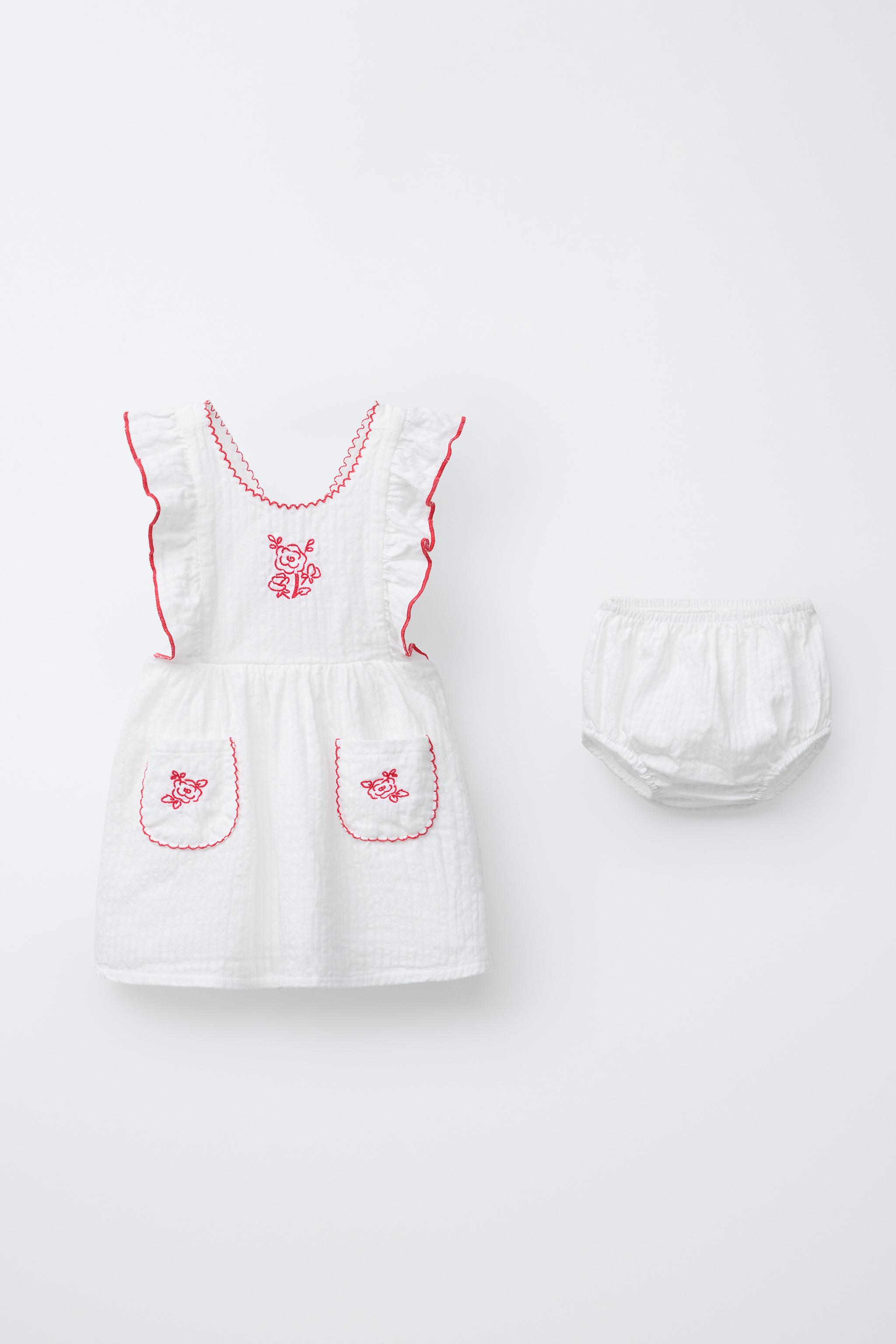 ROBE ET CULOTTE RUSTIQUE FLEUR BRODÉE