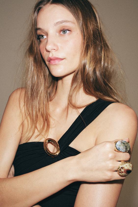 2-PACK METAL SHELL RINGS from Zara - $29.90