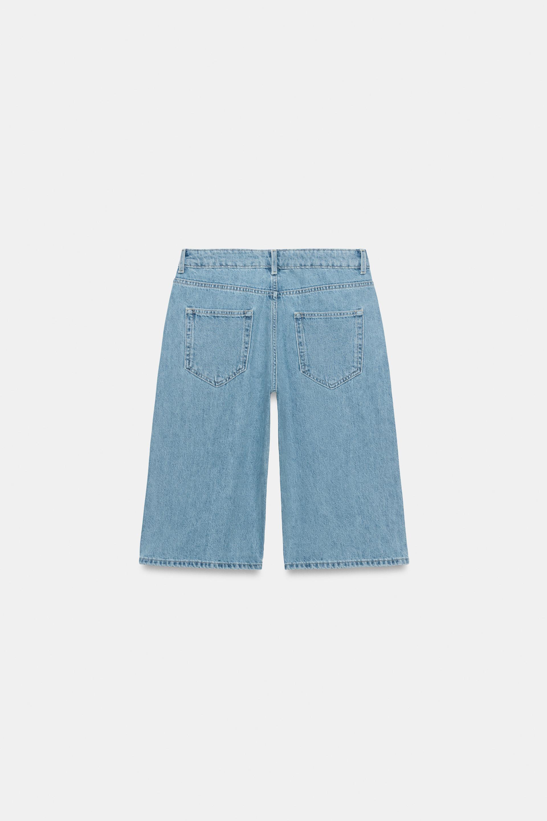 ZW COLLECTION MID-RISE DENIM SHORTS — صورة 4