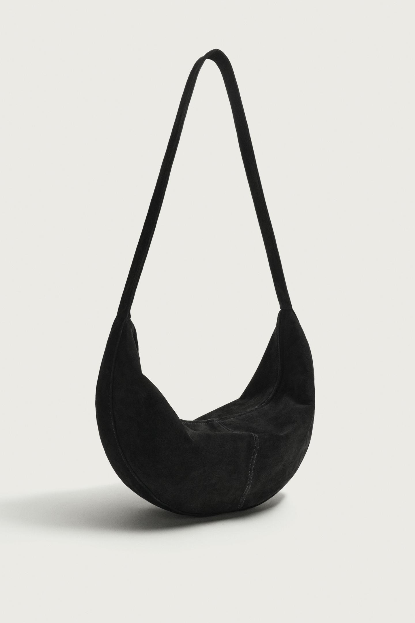 Мужская сумка Zara Leather Shoulder, цвет: Чёрный — фото 4
