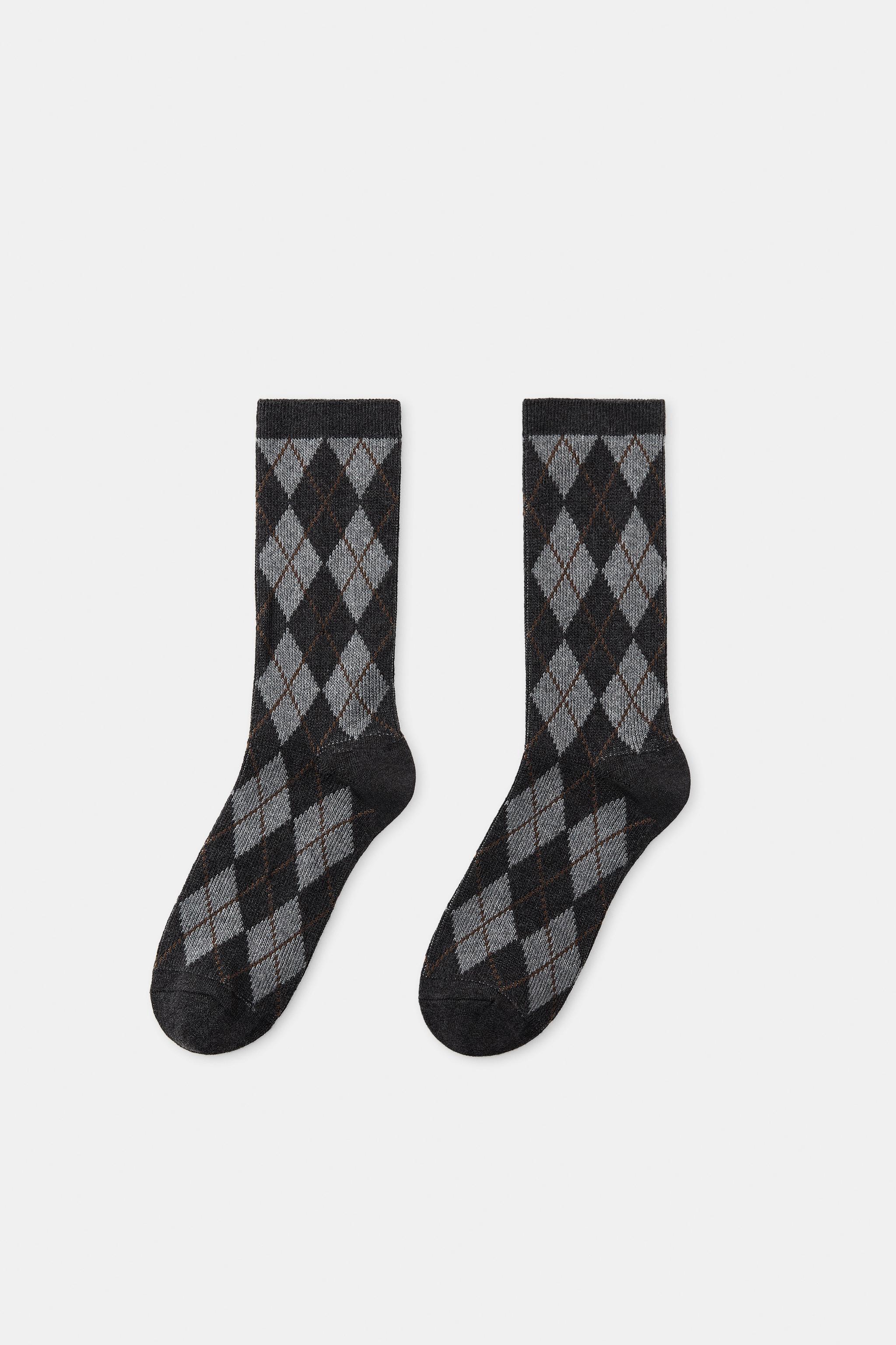 CHAUSSETTES EN COTON À LOSANGES