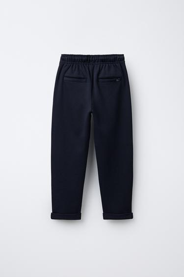 COMFORT FIT TROUSERS WITH ELASTIC WAIST - Navy blue by Zara - Image 1