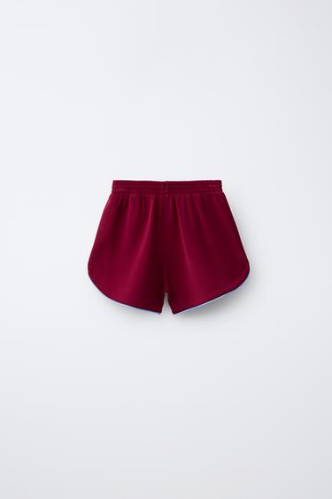 SHORT SPORT CONTRASTE - Bordeaux de Zara - Image 1