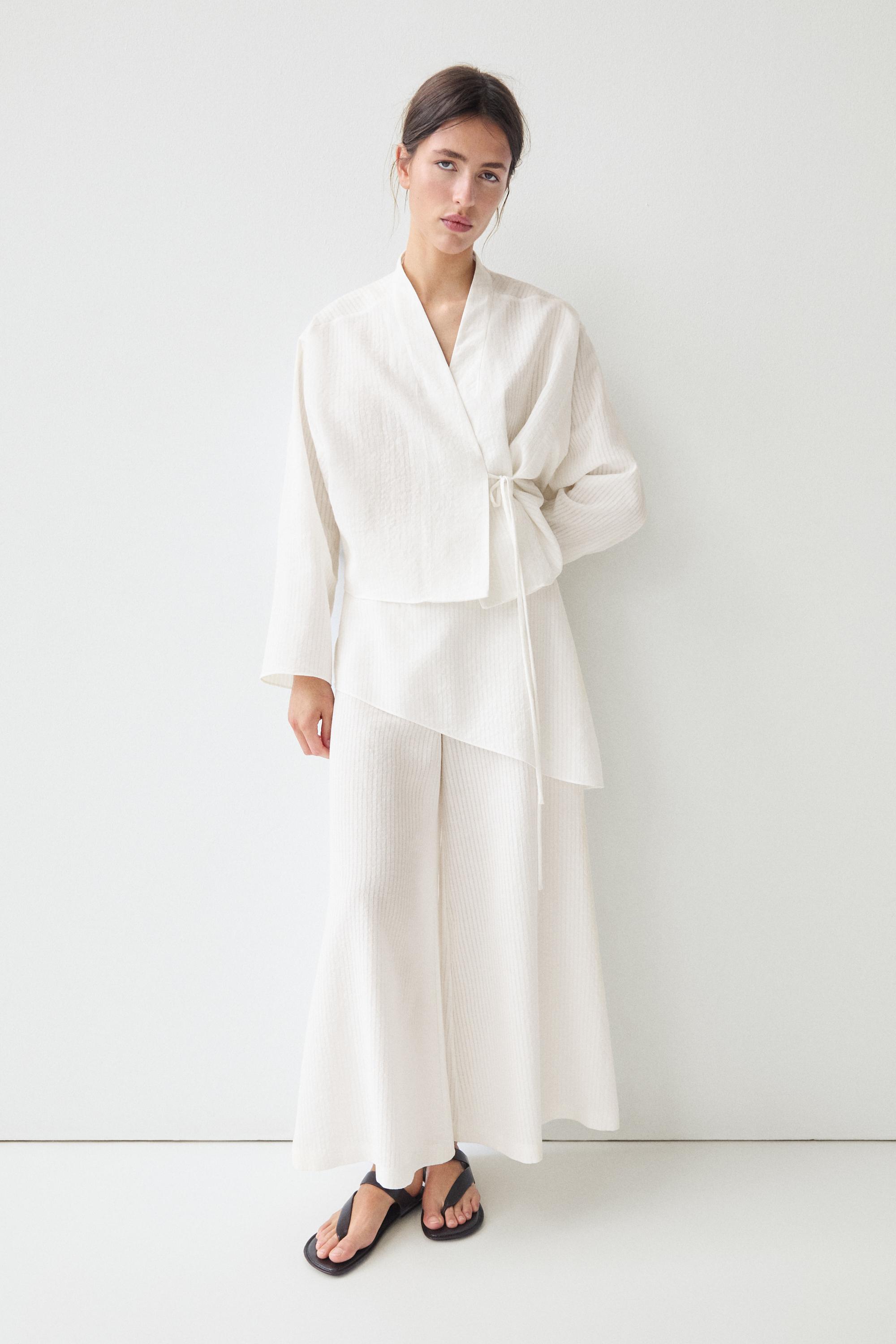 Jupe-culotte texturée total look