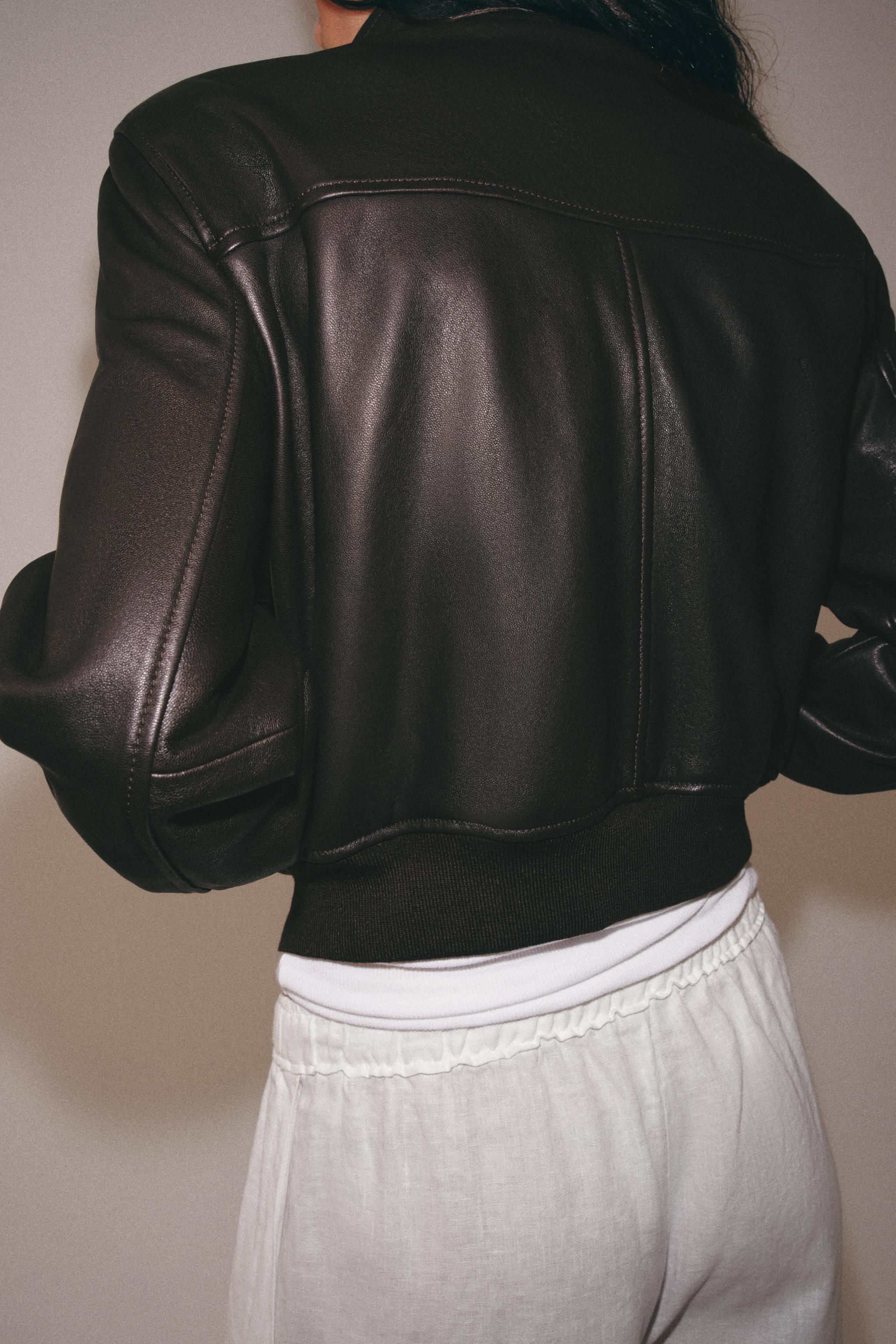 ZW COLLECTION LIMITED EDITION DERİ BOMBER CEKET - Görsel 3