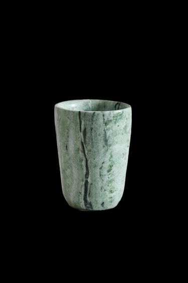 GREEN MARBLE TOOTHBRUSH HOLDER - Greens by Zara - Image 0
