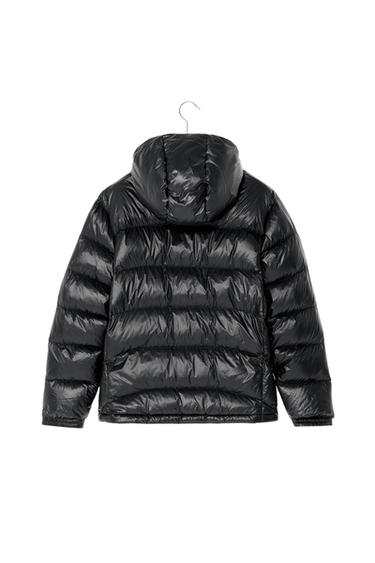 Zara WATER REPELLENT 80% DOWN - 20% FEATHER PUFFER JACKET ORIGINS - Charcoal