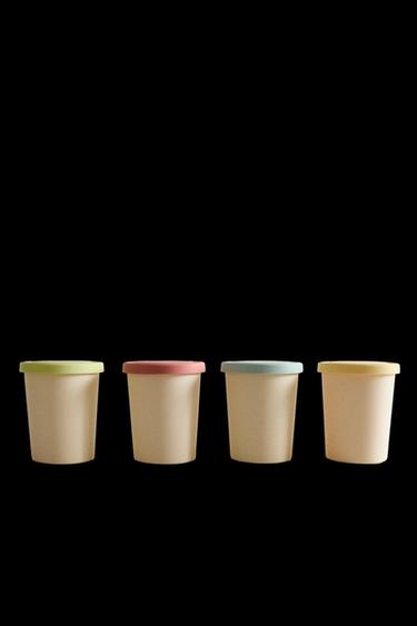 PACK OF SILICONE ICE CREAM TUBS (PACK OF 4) - Cream by Zara - Image 0
