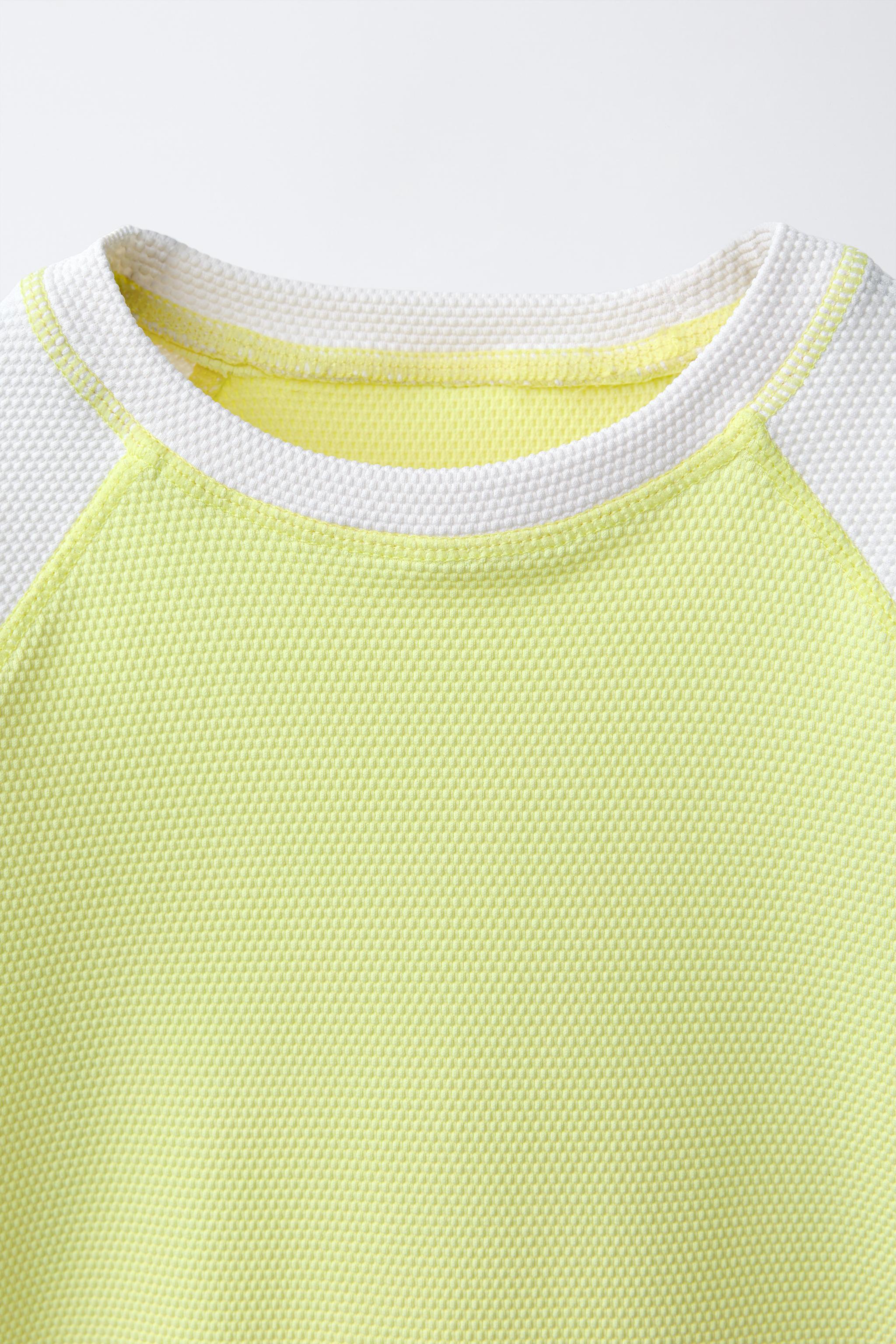 Детские футболки Zara 1-6 YEARS/ RAGLAN SLEEVE SWIM T-SHIRT — фото 3