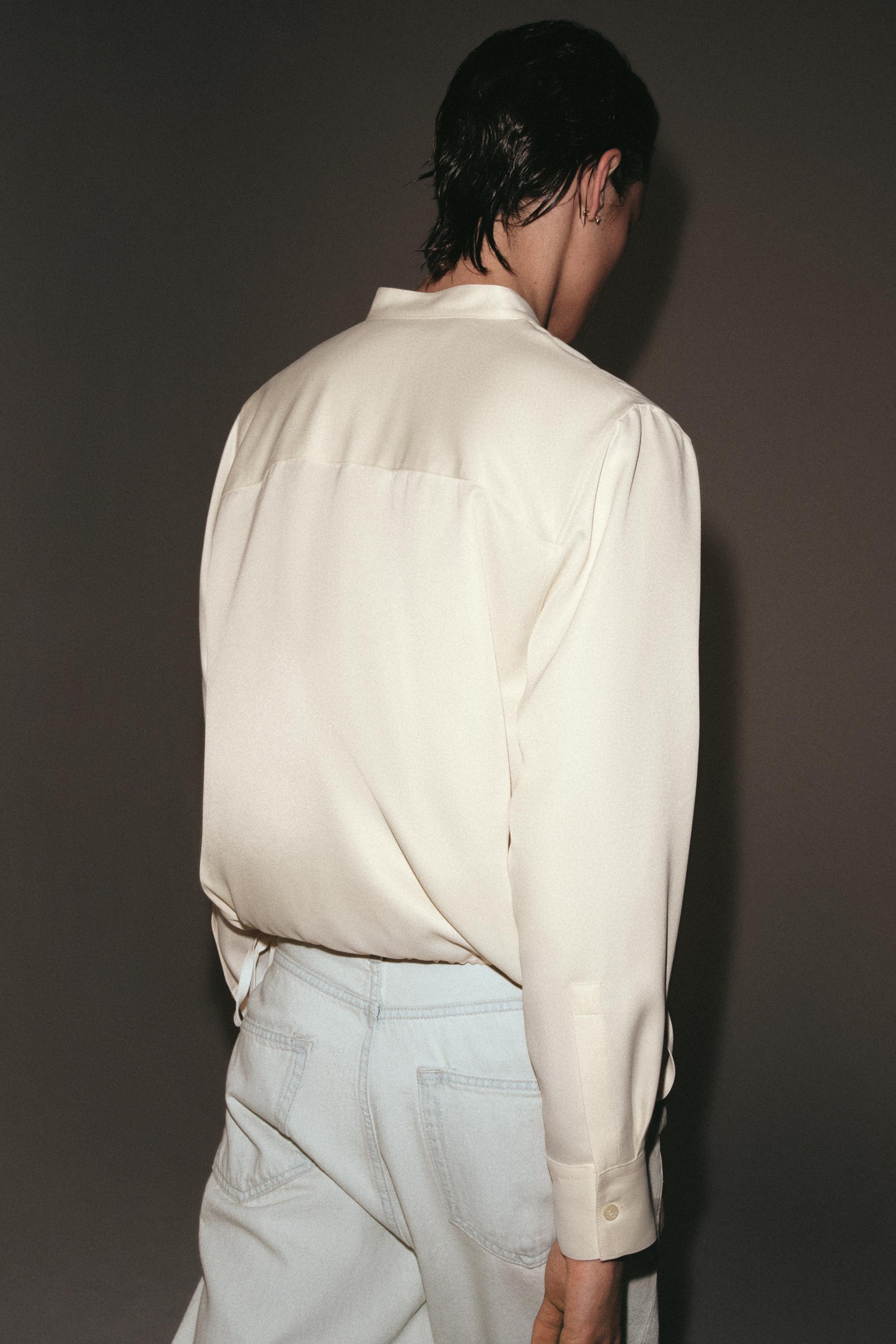 ZW COLLECTION SATIN EFFECT SHIRT