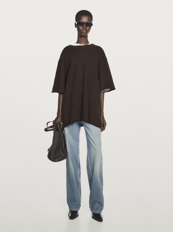 Oversize cashmere knit sweater