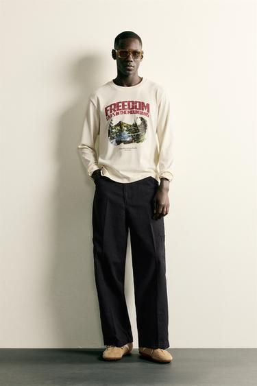 PANTALÓN CARGO RELAXED FIT - Negro de Zara - Imagen 0