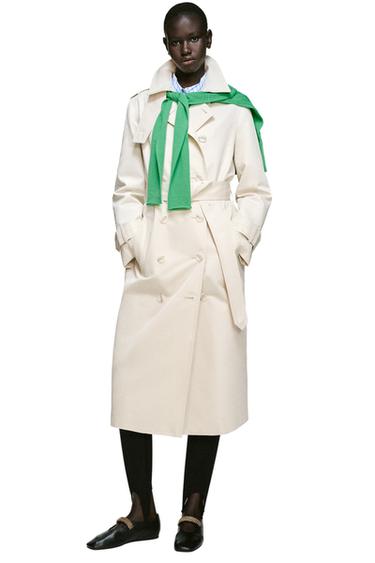 GABARDINA CINTURÓN ZW COLLECTION - Beige claro de Zara