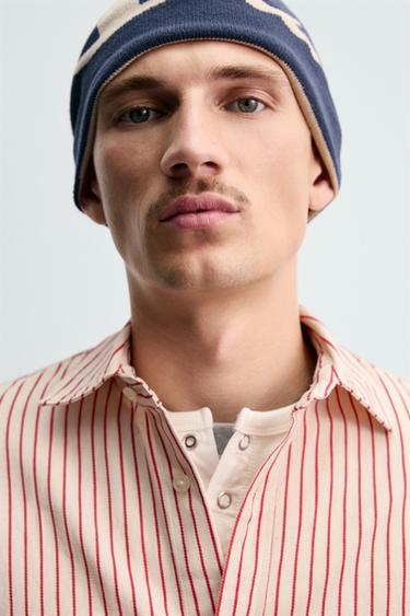 CHEMISE RAYURES ÉCUSSONS CHAMPION ® X ZARA - Blanc / Rouge de Zara - Image 5