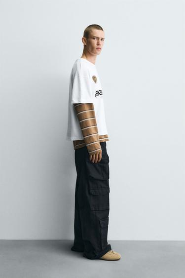 T-SHIRT IMPRIMÉS COMBINÉS - Blanc de Zara - Image 3