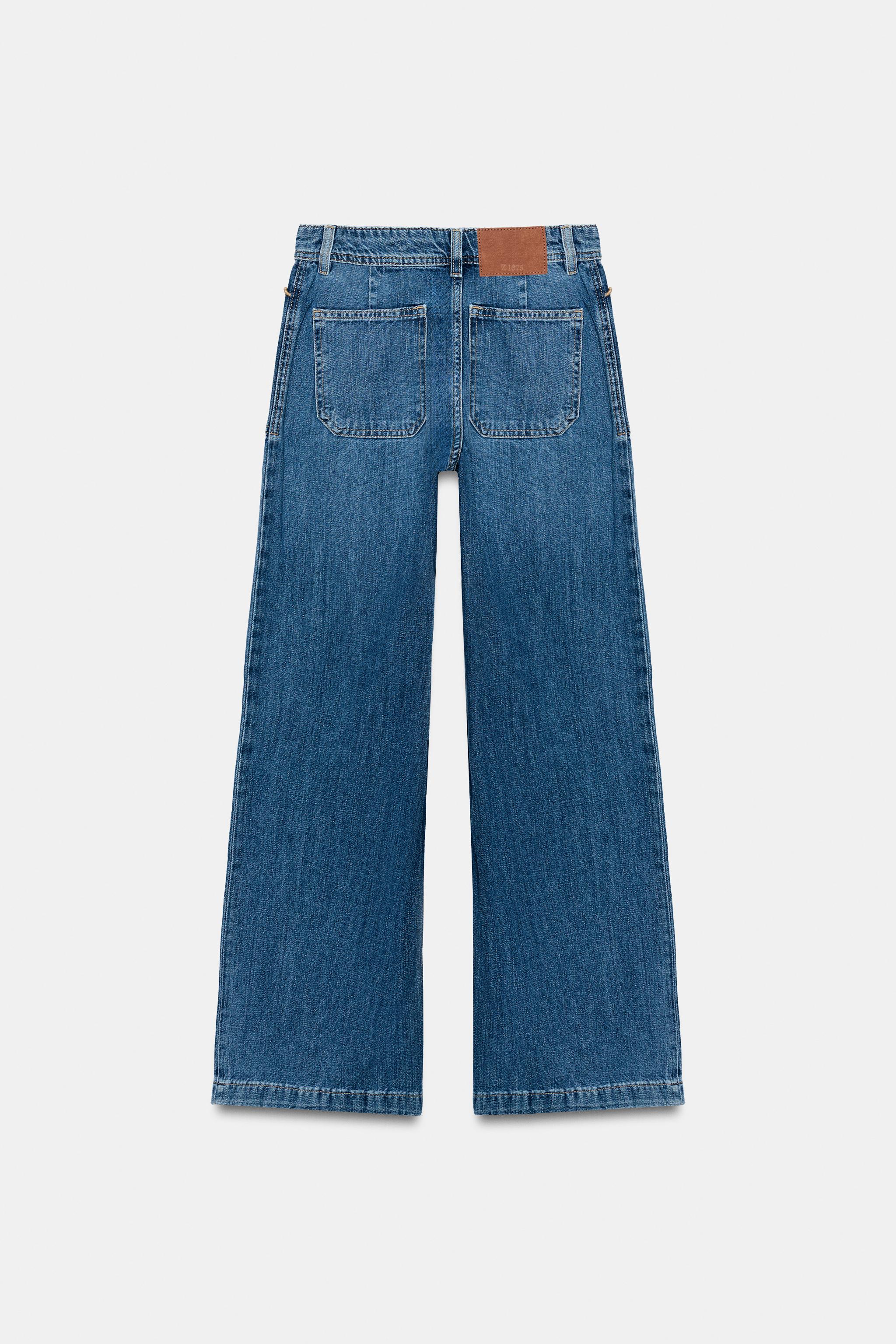 Z1975 DİKİŞ DETAYLI YÜKSEK BEL CULOTTE JEAN - Görsel 8