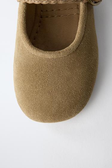 BALLERINES EN CUIR - Marron sable de Zara - Image 5