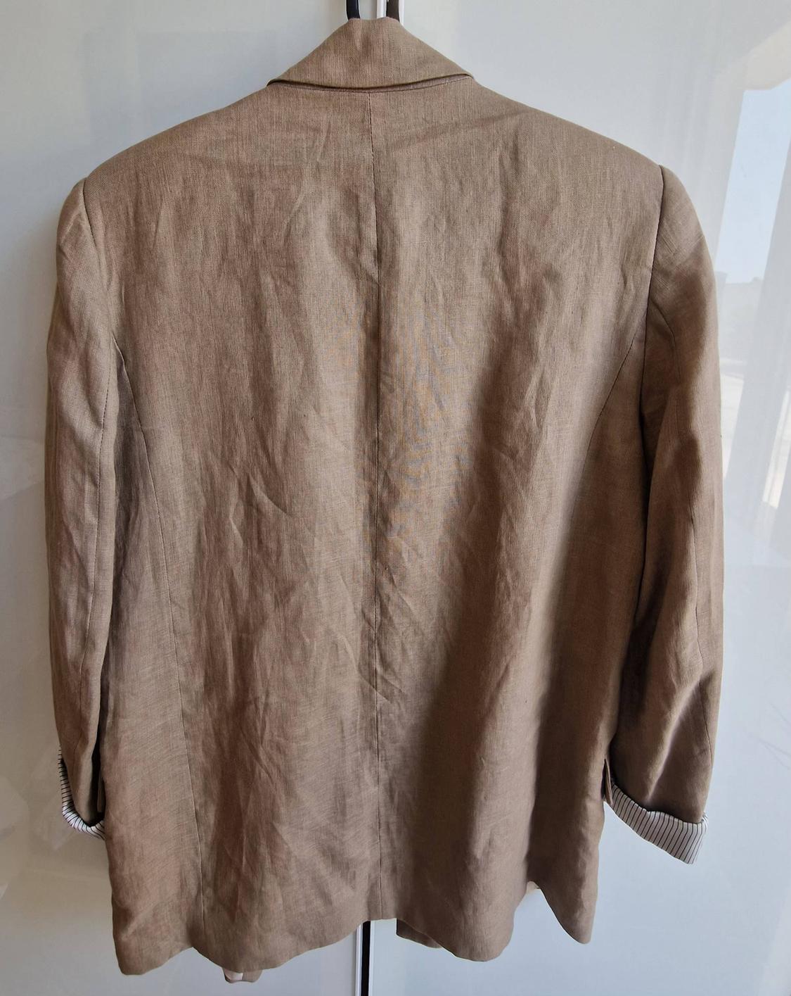 LINEN BLAZER WITH PRINTED SLEEVES - Image 3