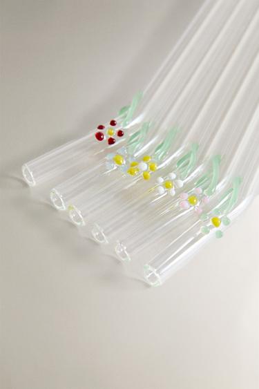 LOT PAILLES BOROSILICATE FLEURS (LOT DE 6) -  de Zara - Image 2