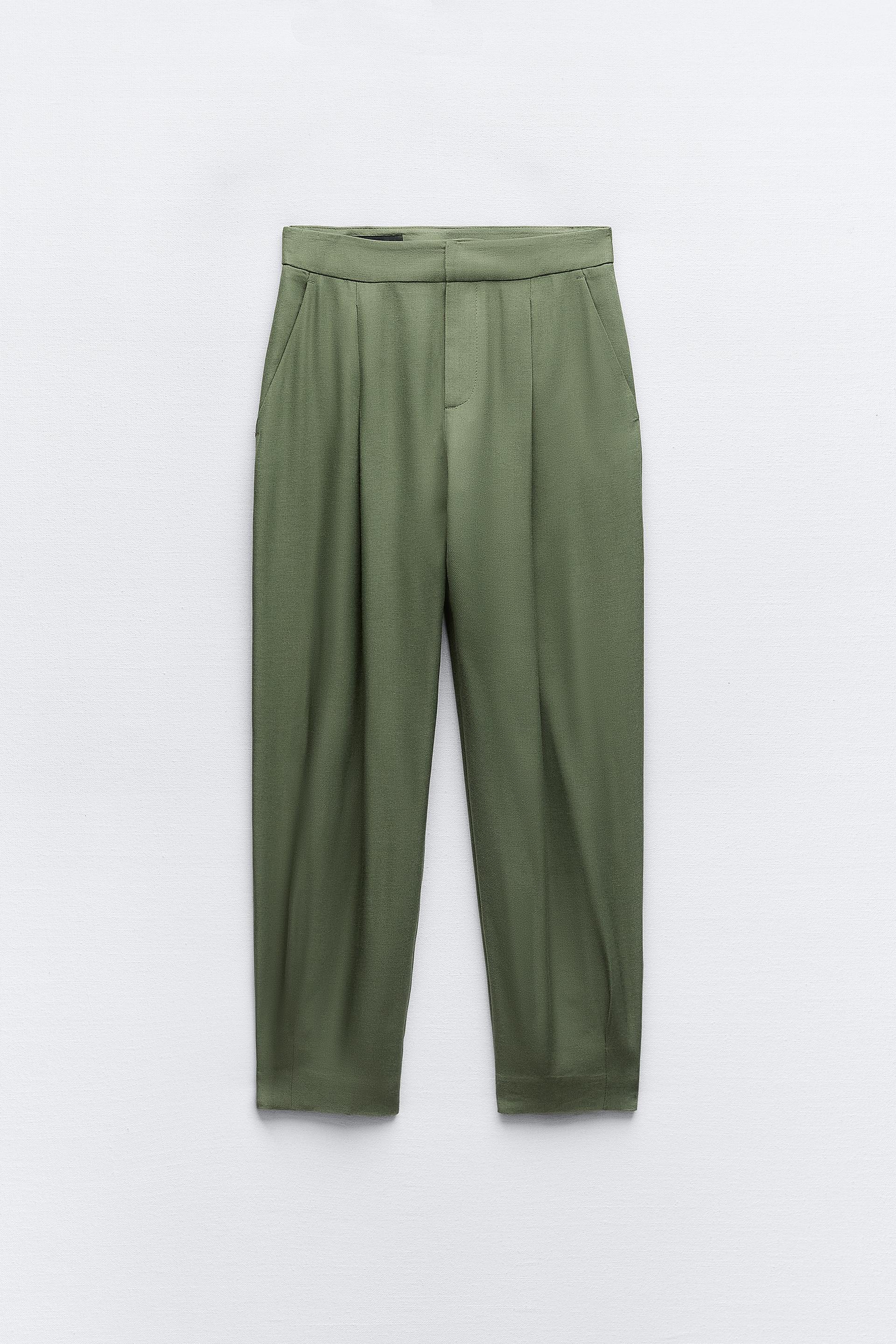 Try XS PLEATED PANTS WITH BUTTONS from Zara