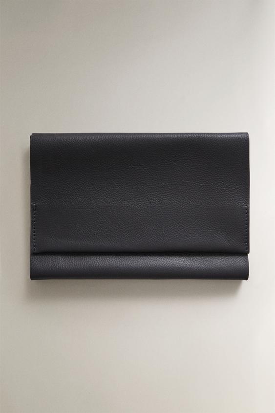 FUNDA PIEL PARA CUADERNO A5 AZUL - Azul de Zara - Imagen 0