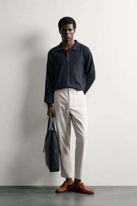CALÇA SLIM FIT - Bege-claro da Zara - Imagem 0