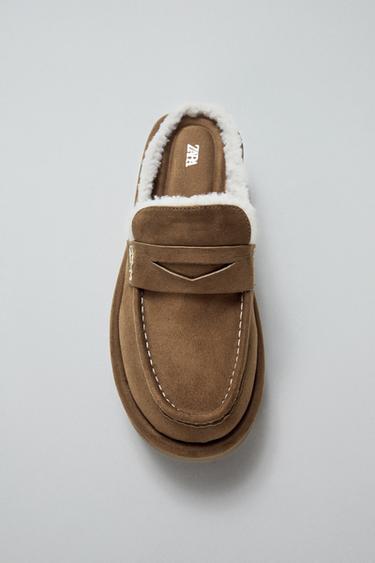 PLATFORM MULE LOAFERS - Brown by Zara