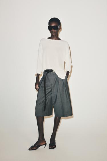 3/4 SLEEVE KNIT TOP - White by Zara - Image 0