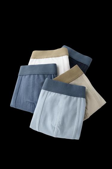 Zara 6-14 YEARS/ FIVE-PACK OF PLAIN BOXERS - Multicolored