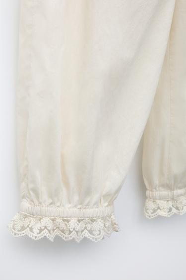 LACE TROUSERS - Ecru by Zara - Image 3
