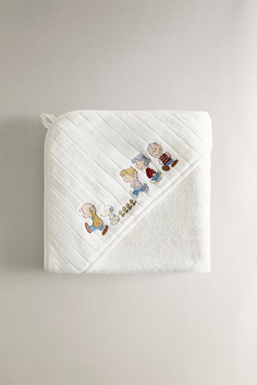 CHILDREN'S PEANUTSâ„¢ HOODED TOWEL - Oyster-white by Zara