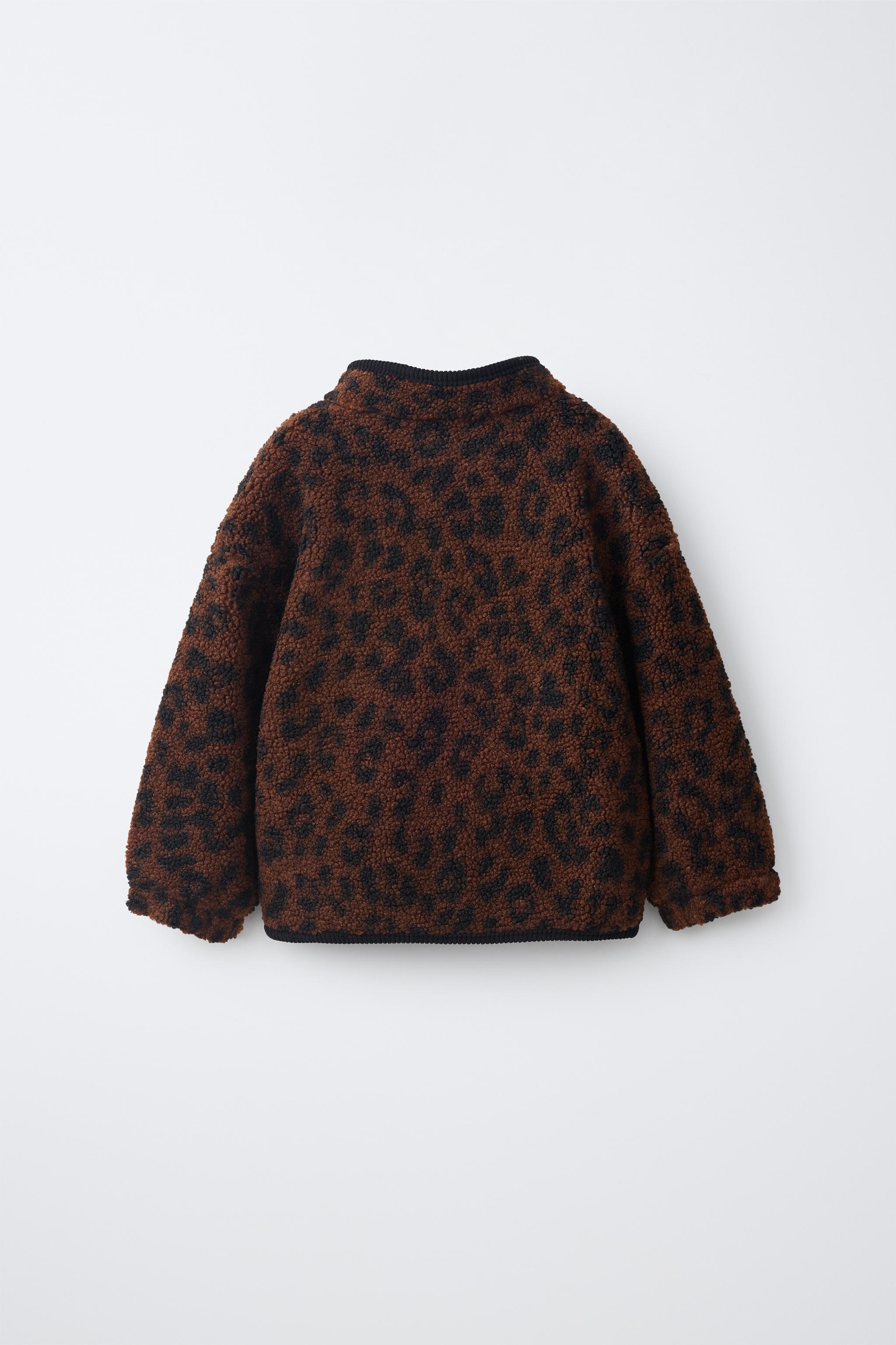 BLOUSON EFFET MOUTON ANIMAL PRINT