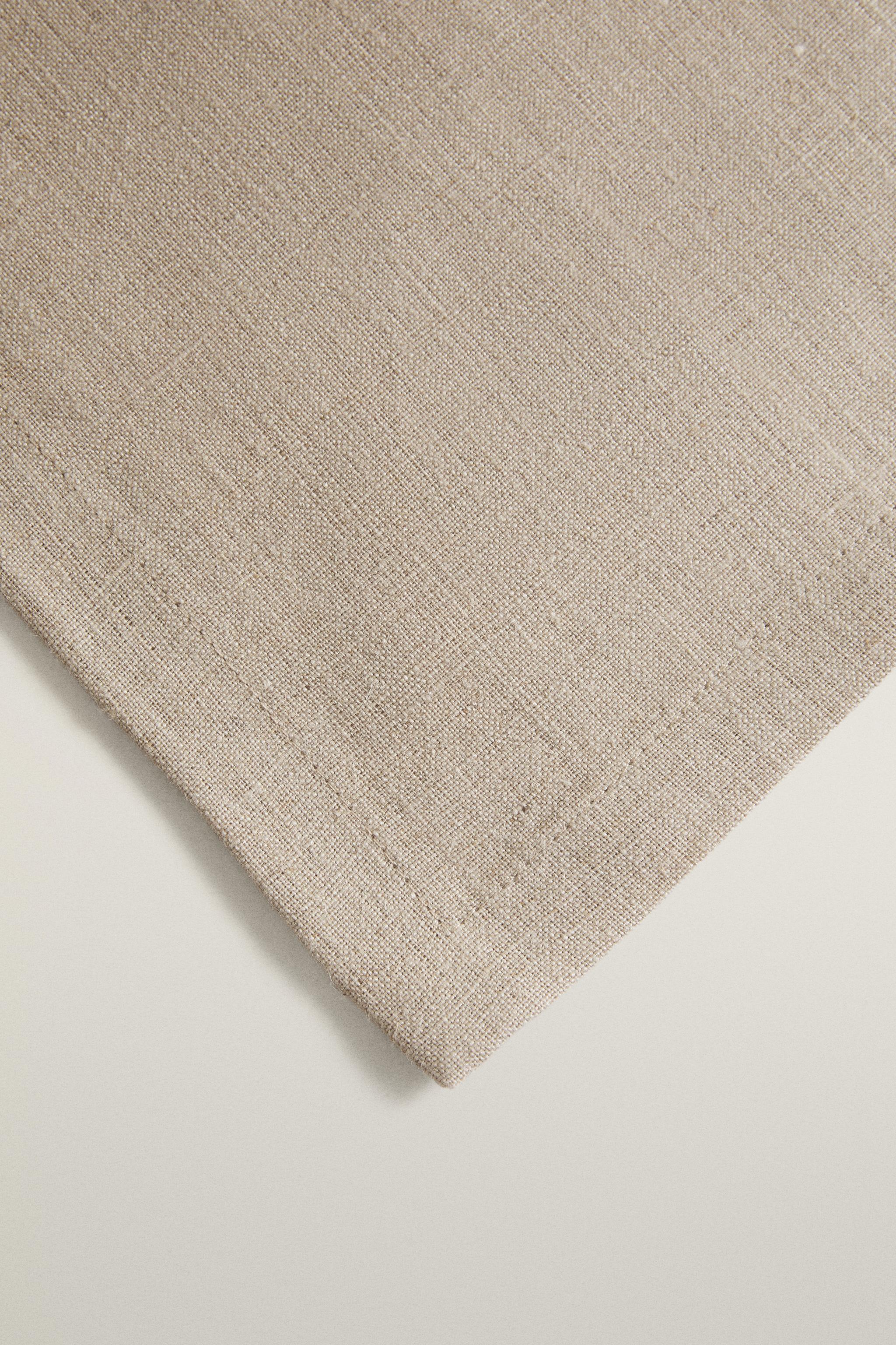 LOT DE SERVIETTES LIN COULEUR UNIE
