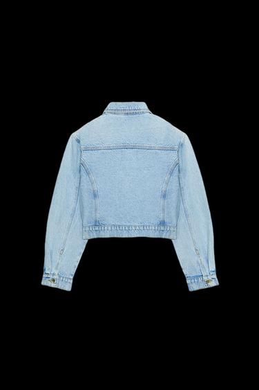 CAZADORA Z1975 CORTA DENIM HOMBRERAS - Azul medio de Zara