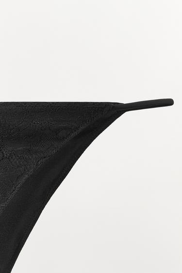 CULOTTE COMBINÉE DENTELLE - Noir de Zara - Image 5
