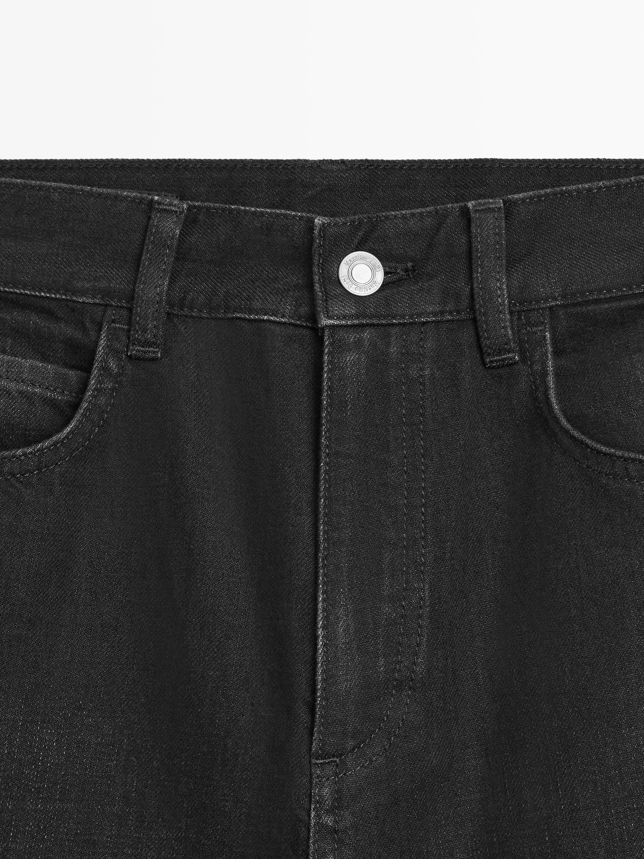 Jean straight taille haute