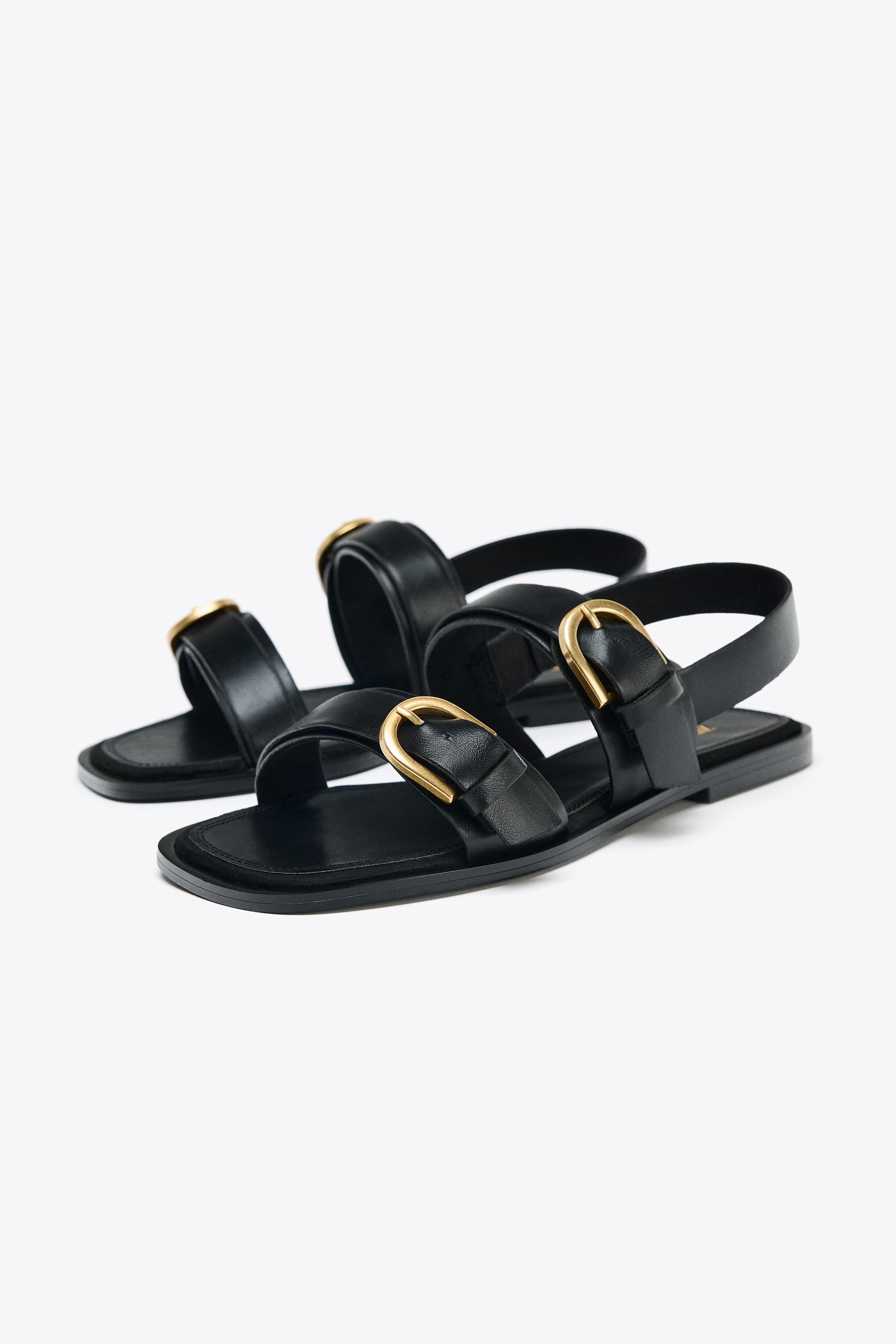 ダブルバックルサンダル - ブラック | ZARA Japan / 日本