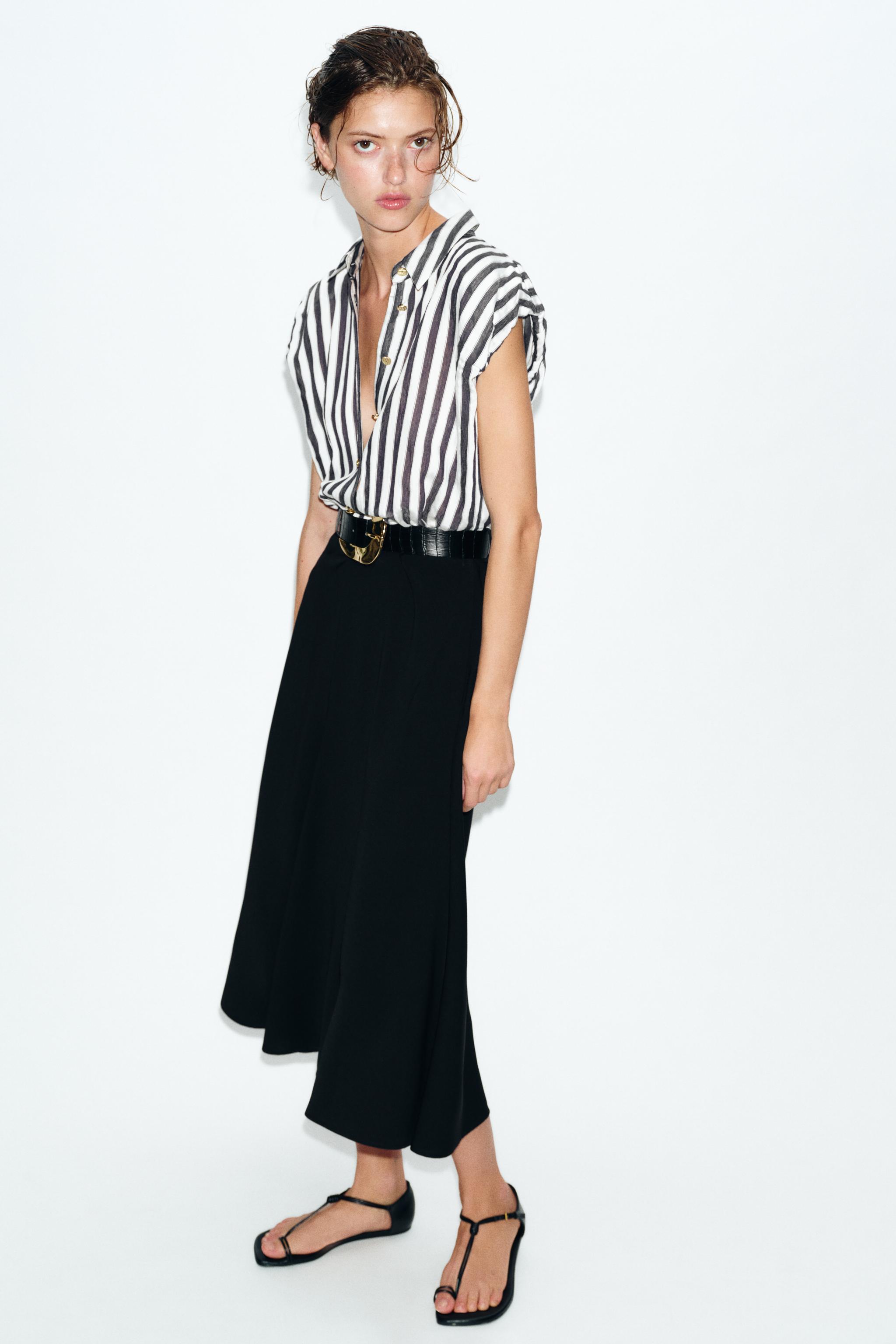 ROBE MI-LONGUE BIMATIÈRE RAYURES CEINTURE