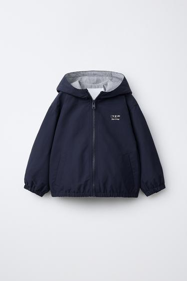 LIGHTWEIGHT HOODED JACKET - Navy blue by Zara - Image 0