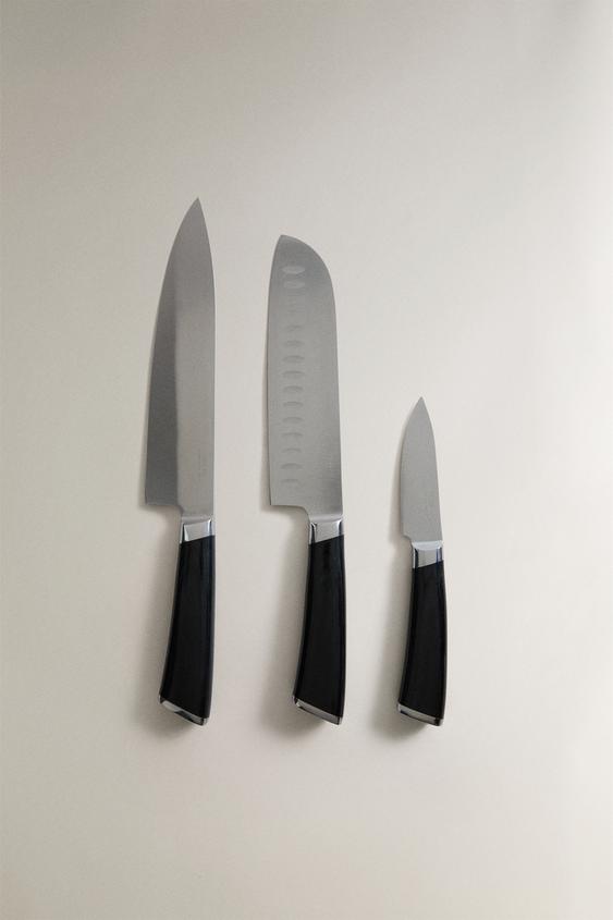 SET OF STEEL KNIVES (SET OF 3) - Steel by Zara - Image 0